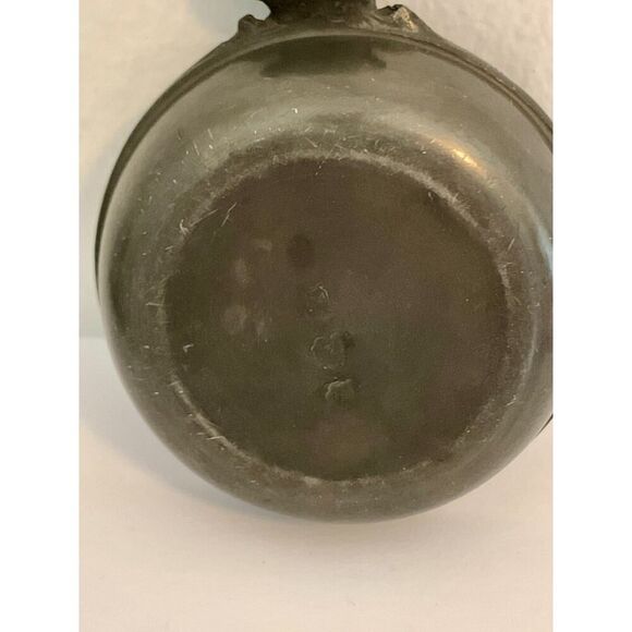 Antique 19th Century French Pewter Wine Taster Marked Crown Hallmarks 4 in Shell - Picture 13 of 14